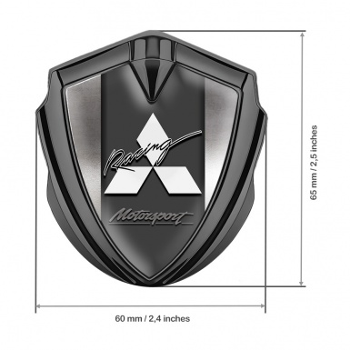 Mitsubishi Bodyside Emblem Self Adhesive Graphite Metal Sheet Edition
