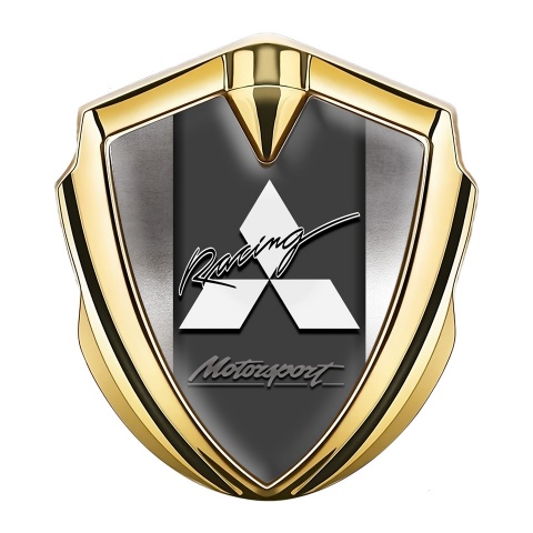 Mitsubishi Bodyside Emblem Self Adhesive Gold Metal Sheet Edition