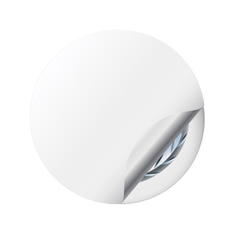 Cadillac Silicone Stickers Wheel Center Cap White with Wreath Logo