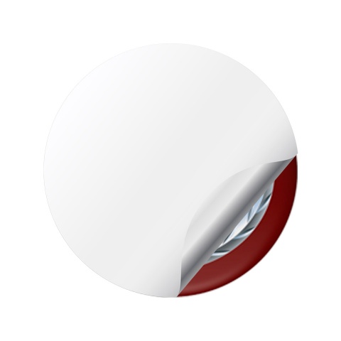 Cadillac Silicone Stickers Wheel Center Cap Dark Red with Wreath Logo