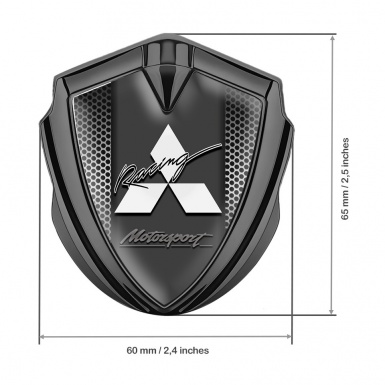 Mitsubishi Trunk Emblem Badge Graphite Moon Grate Racing Edition