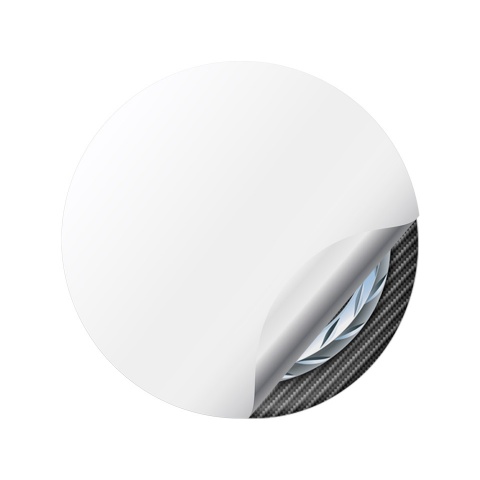 Cadillac Silicone Stickers Wheel Center Cap Carbon with Wreath Logo