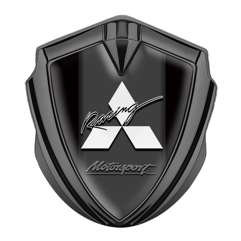 Mitsubishi Bodyside Emblem Self Adhesive Graphite Black Base Motorsport