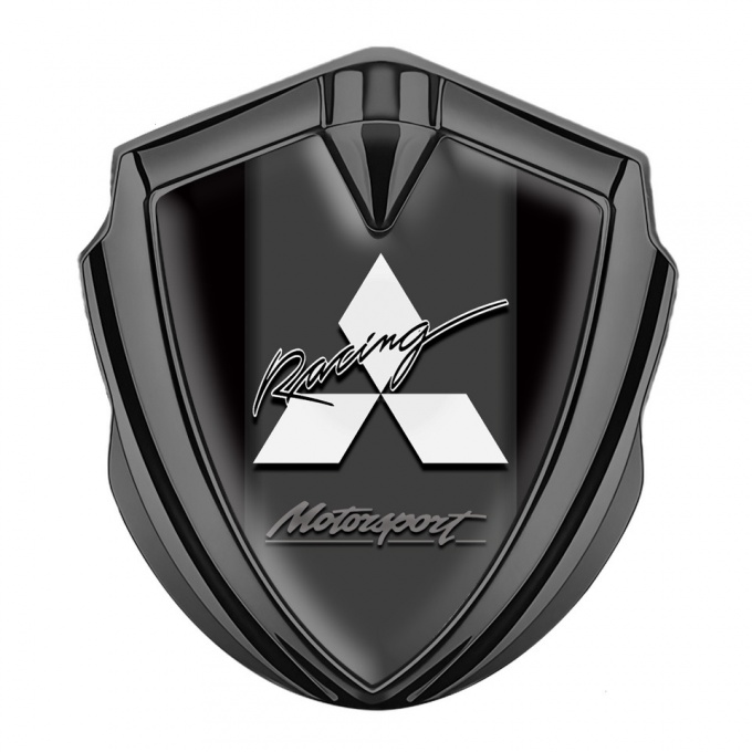 Mitsubishi Bodyside Emblem Self Adhesive Graphite Black Base Motorsport