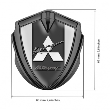 Mitsubishi Emblem Trunk Badge Graphite Moon Grey Motorsport Division