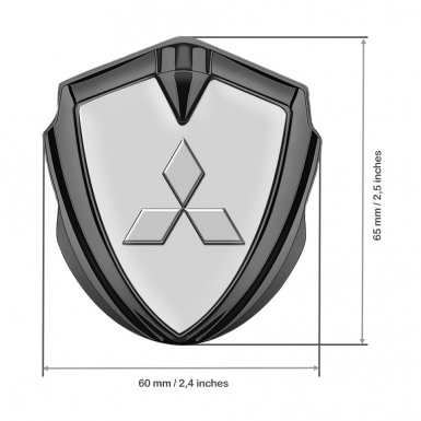 Mitsubishi Bodyside Emblem Badge Graphite Moon Grey Classic Edition