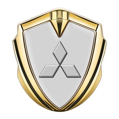 Mitsubishi Bodyside Emblem Badge Gold Moon Grey Classic Edition