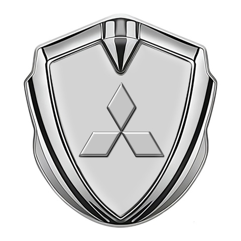 Mitsubishi Bodyside Emblem Badge Silver Moon Grey Classic Edition