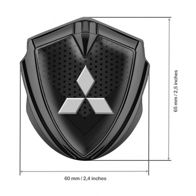 Mitsubishi Emblem Trunk Badge Graphite Dark Mesh Elements Clean Logo