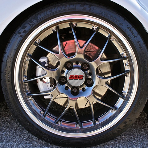 BBS Wheel Center Caps Emblem Black Design Logo