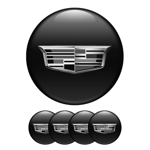 Cadillac Silicone Stickers Center Cap Black Shadow