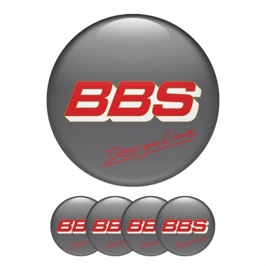 BBS Sticker Wheel Center Hub Cap Design Line Gray Background