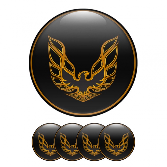 Pontiac Silicone Stickers Wheel Center Cap Black Ring