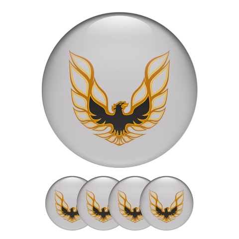 Pontiac Silicone Stickers Wheel Center Cap Grey