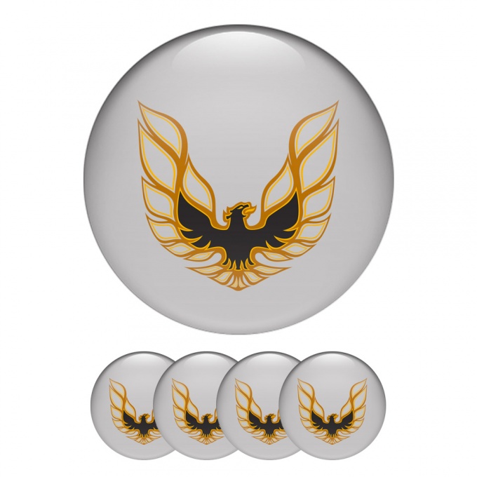 Pontiac Silicone Stickers Wheel Center Cap Grey