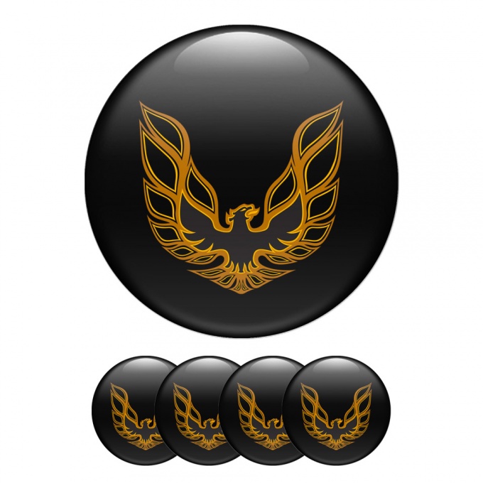 Pontiac Silicone Stickers Wheel Center Cap Black