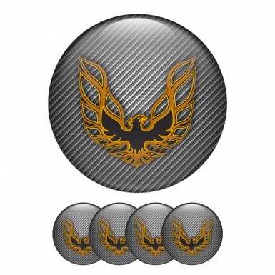 Pontiac Silicone Stickers Wheel Center Cap Carbon