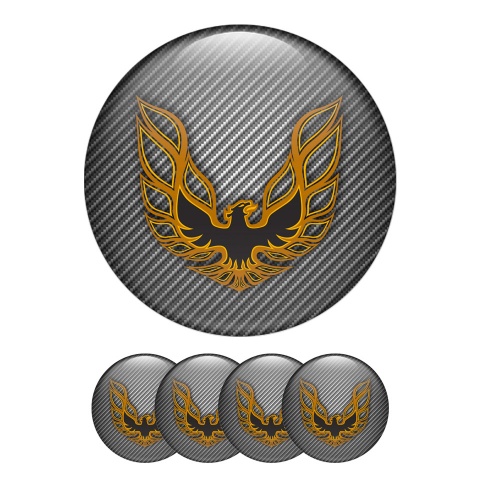 Pontiac Silicone Stickers Wheel Center Cap Carbon