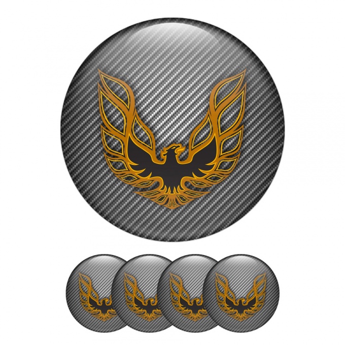 Pontiac Silicone Stickers Wheel Center Cap Carbon