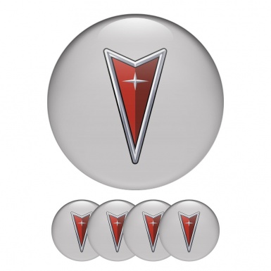 Pontiac Silicone Stickers Wheel Center Cap Grey Simple Logo
