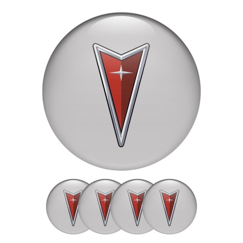 Pontiac Silicone Stickers Wheel Center Cap Grey Simple Logo
