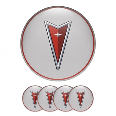 Pontiac Silicone Stickers Wheel Center Cap Grey Simple Logo Ring