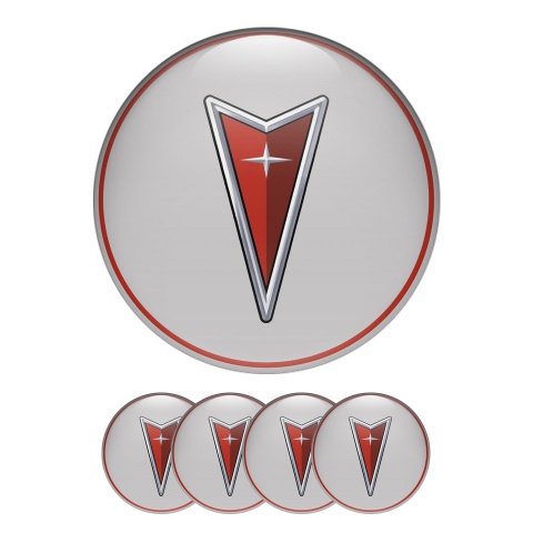 Pontiac Silicone Stickers Wheel Center Cap Grey Simple Logo Ring