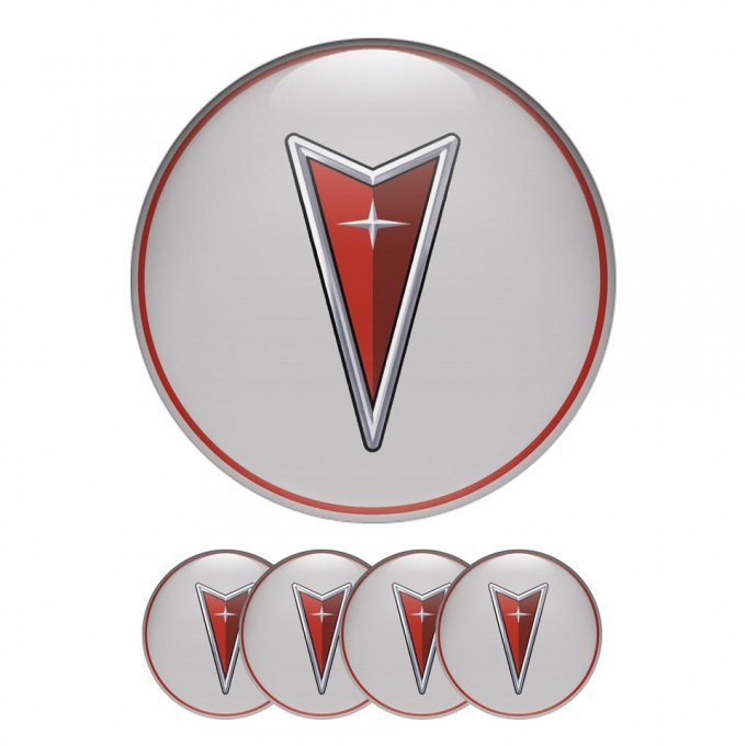 Pontiac Silicone Stickers Wheel Center Cap Grey Simple Logo Ring