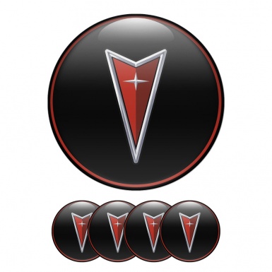 Pontiac Silicone Stickers Wheel Center Cap Black Simple Logo Ring