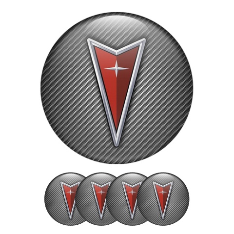 Pontiac Silicone Stickers Wheel Center Cap Carbon Simple Logo