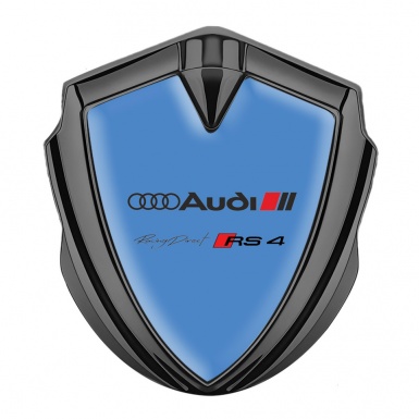 Audi RS4 Trunk Emblem Badge Graphite Glacial Blue Racing Spirit Edition