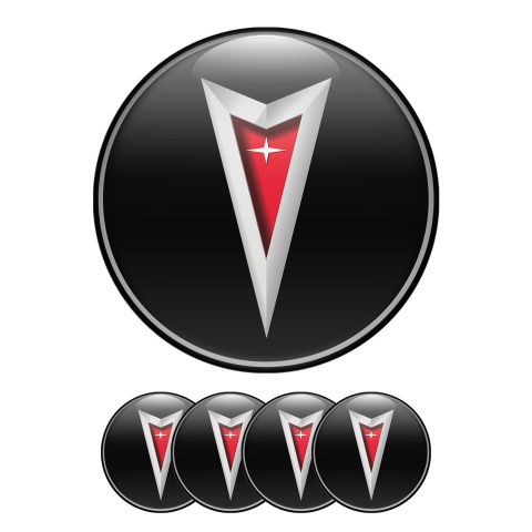 Pontiac Silicone Stickers Wheel Center Cap Black 3D Logo Ring