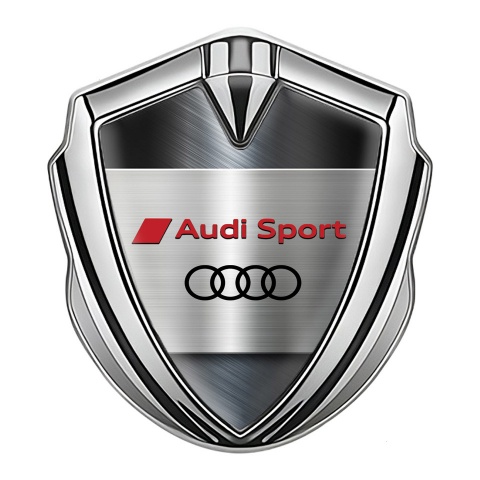 Audi Bodyside Emblem Self Adhesive Silver Metallic Panel Edition