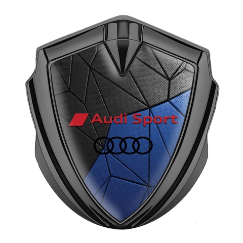 Audi Emblem Fender Badge Graphite Black Blue Mosaic Red Edition