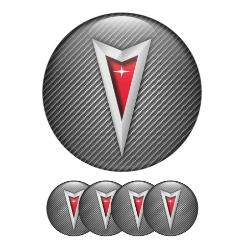 Pontiac Silicone Stickers Wheel Center Cap Carbon 3D Logo