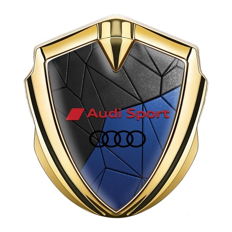 Audi Emblem Fender Badge Gold Black Blue Mosaic Red Edition