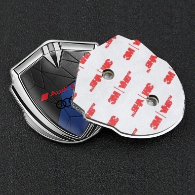 Audi Emblem Fender Badge Silver Black Blue Mosaic Red Edition