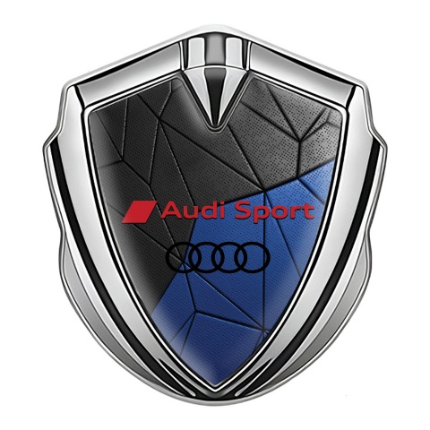 Audi Emblem Fender Badge Silver Black Blue Mosaic Red Edition