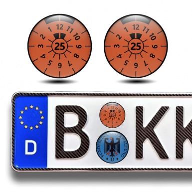 TUV Plakette Silikon Aufkleber Registrierung 2025 Plate