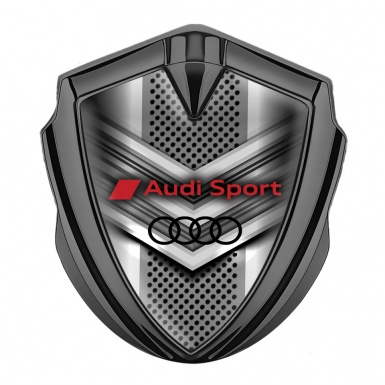 Audi Fender Emblem Badge Graphite Front Grille Sport Edition