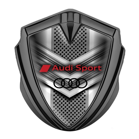 Audi Fender Emblem Badge Graphite Front Grille Sport Edition