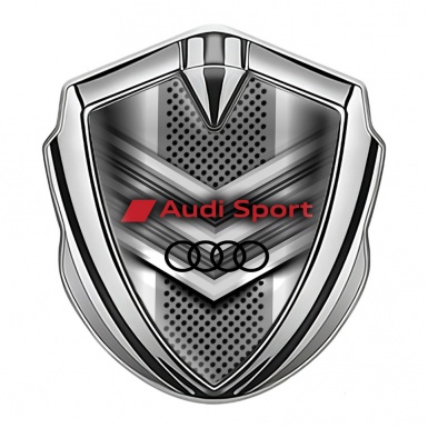 Audi Fender Emblem Badge Silver Front Grille Sport Edition