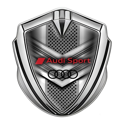 Audi Fender Emblem Badge Silver Front Grille Sport Edition