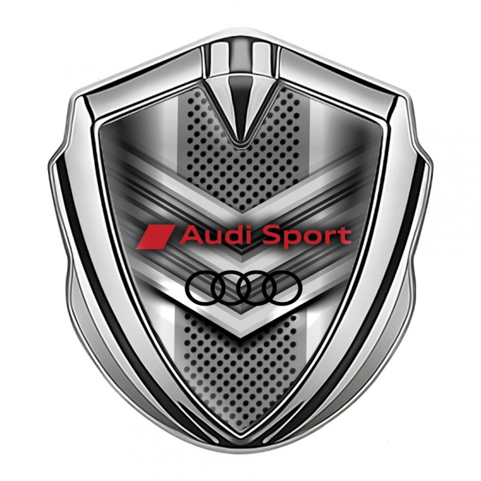 Audi Fender Emblem Badge Silver Front Grille Sport Edition