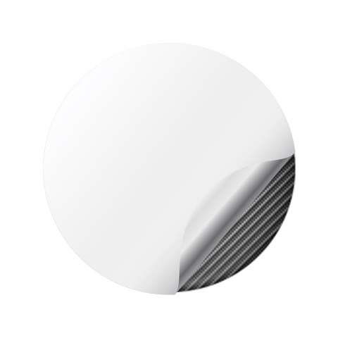 Pontiac Domed Stickers Wheel Center Cap Carbon