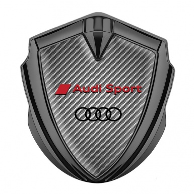 Audi Sport Bodyside Emblem Badge Graphite Light Carbon Red Edition