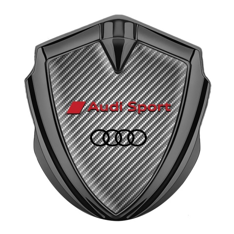 Audi Sport Bodyside Emblem Badge Graphite Light Carbon Red Edition