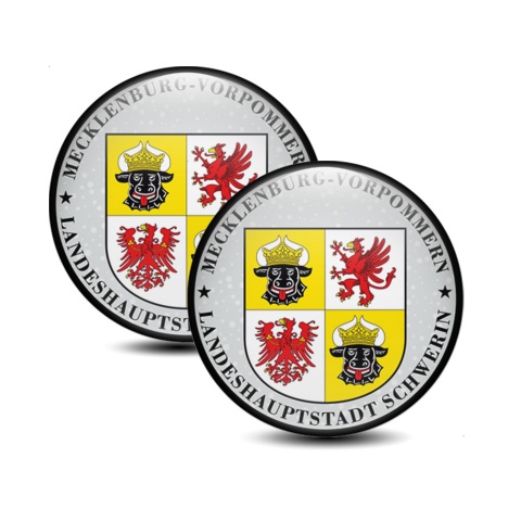 Aufkleber der Stadt Schwerin 2 pcs