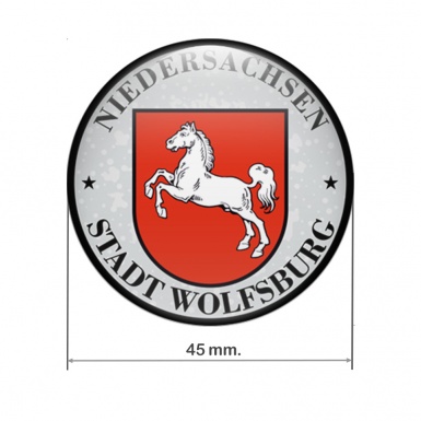 Aufkleber Silikon der Stadt Wolfsburg Silikon 2 PCs