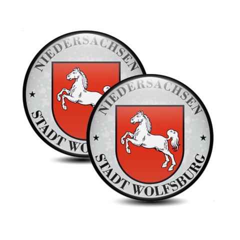 Aufkleber Silikon der Stadt Wolfsburg Silikon 2 PCs
